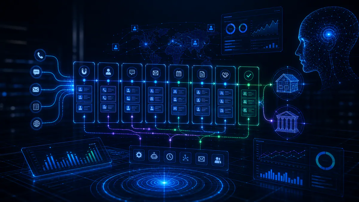 Concept illustration for CRM + Follow-Up Automation