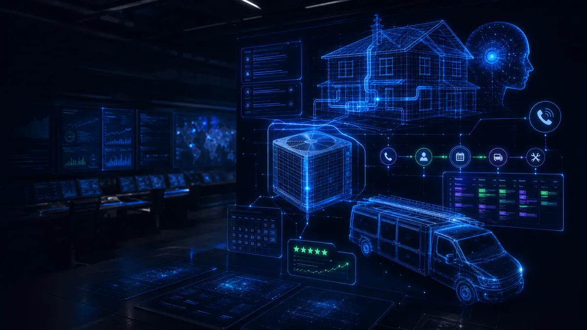 Concept illustration for HVAC Growth OS